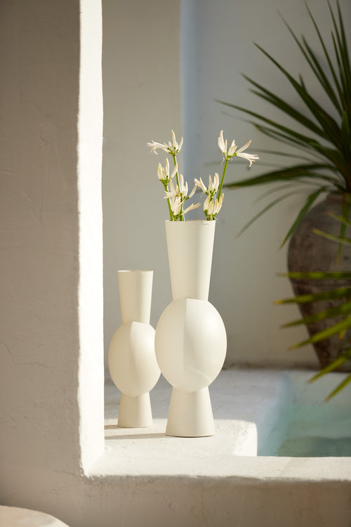 Light & Living vaas KAVANDU - 26x19x54cm - wit - vtwonen shop