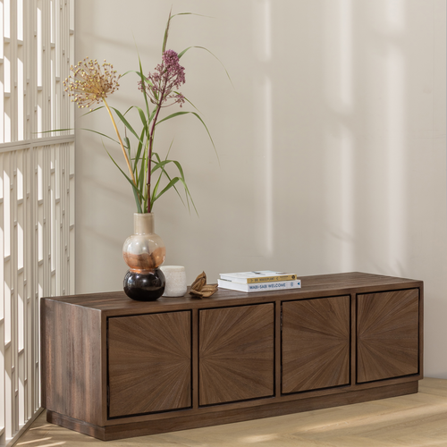 WOOOD tv-meubel Sun - Recycled Teak - Bruin - 45x150x44