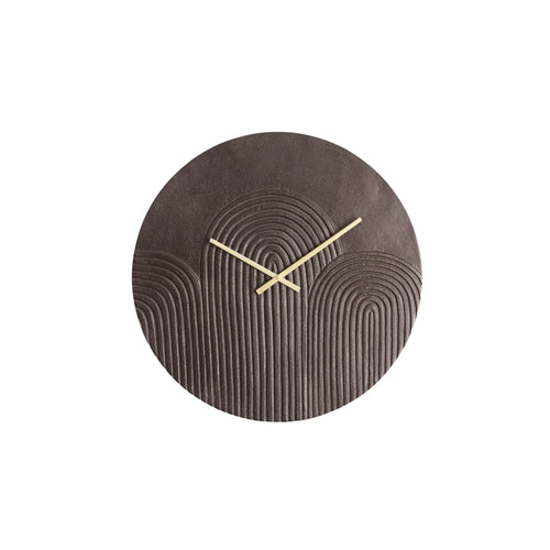 Light & Living klok Gwenna - bruin - Ø58cm