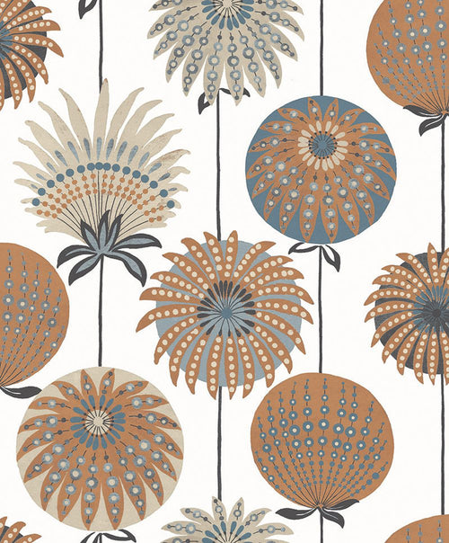 Masureel behang grafisch motief terracotta - 53 cm x 10.05 m - 631855