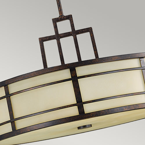 Elstead Fusion - 3-lichts plafondlamp brons, E27