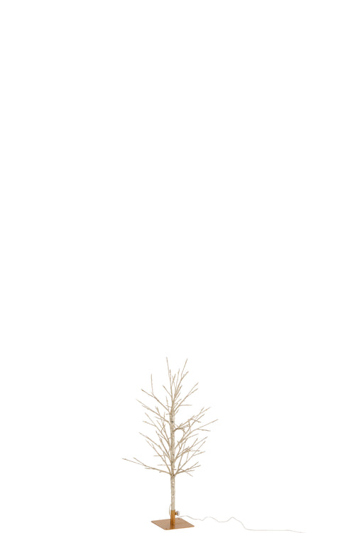 J-Line decoratie Kale Boom - metaal - goud - small - LED lichtjes - vtwonen shop