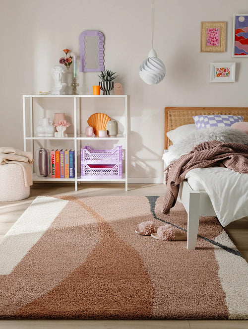 benuta shaggy vloerkleed Louise - veelkleurig - 140x200 cm