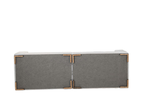 J-Line onderstel Zetel + 9 Kussens Monaco Xl - textiel - wit