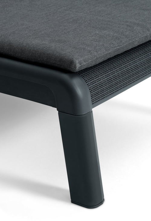Keter Mallorca Ligbed - inclusief kussen - 187.5x58x29cm - Antraciet