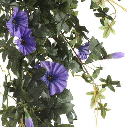 Mica Decorations Petunia Kunst Hangplant - L15 x B20 x H80 cm - Donkerpaars