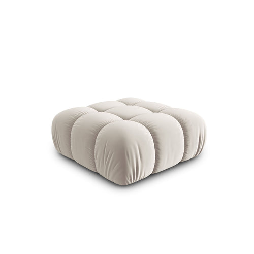 Cosmopolitan Design - Poef Cortina flueel donkerbeige - 94x94x43cm