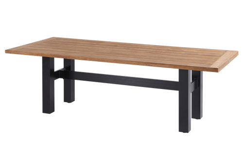Hartman Tuintafel Sophie Yasmani - Naturel/Zwart Teakhout - 240x100x76cm