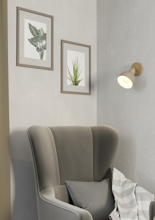EGLO spot Arrecife - e27 - 23,5 cm - bruin/beige - staal