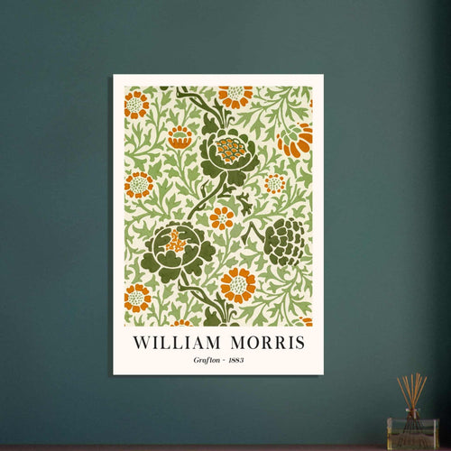 Artfulprints Poster met Lijst William Morris - Grafton 1883   - 30x40 cm - Groen