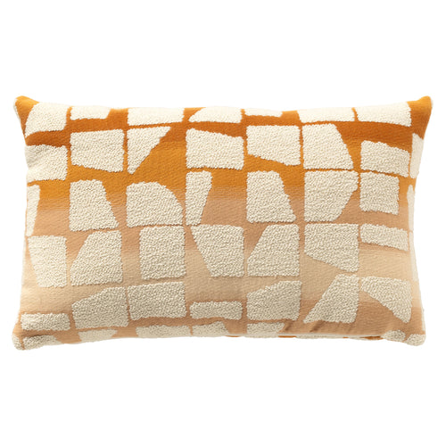 RIO - kussenhoes 30x50 cm - Golden Ochre - oranje, wit