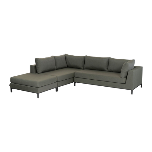 WOOOD loungeset tuin Sicilië - Aluminium - Groen - 60x246x262