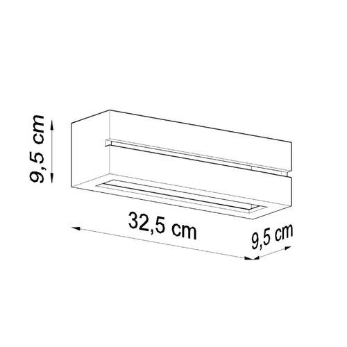 Sollux Lighting Wandlamp keramiek VEGA LINE - 32,5x9,5x9,5cm