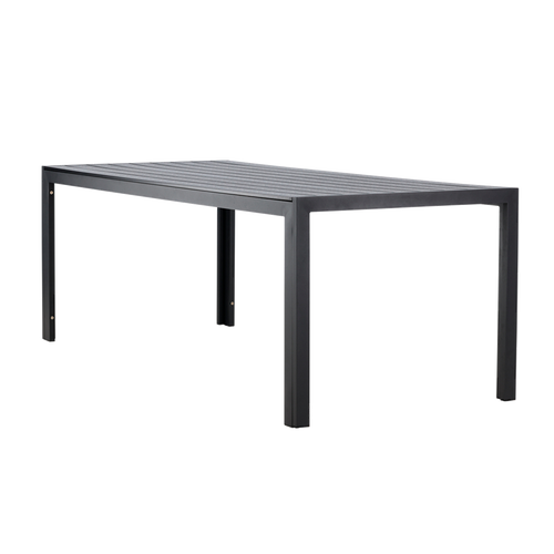 Nest outdoor Joas polywood tuin eettafel zwart - 205 x 90 cm