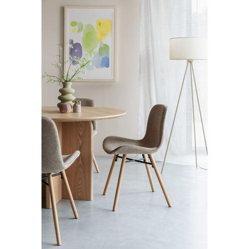 Housecraft Living Lester Eetkamerstoelen Houten poten Bruin - Set van 2 - vtwonen shop