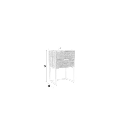 Housecraft Living Webster Bijzettafel/ Nachtkastje Teak Hout Bruin - vtwonen shop