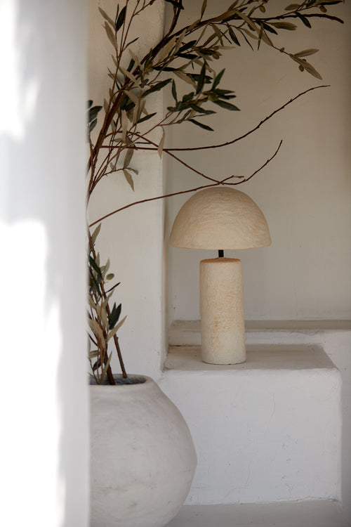 Light & Living tafellamp QAZU - Ø30x48cm - bruin