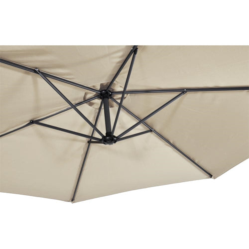 Lesli Living push-up parasol Gemini - beige - Ø300cm