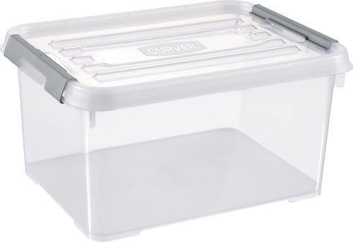 Curver Handy+ Opbergbox - 15L - 4 stuks - Transparant met deksel - vtwonen shop