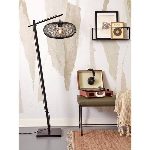 GOOD&MOJO vloerlamp Cango - zwart - Ø40cm - vtwonen shop