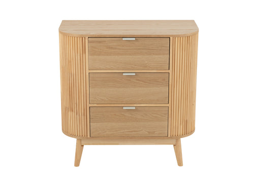 J-Line kast Rond - dennenhout - naturel - large
