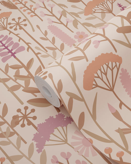 ESTAhome behang veldbloemen oudroze - 50 x 900 cm - 131547 - vtwonen shop