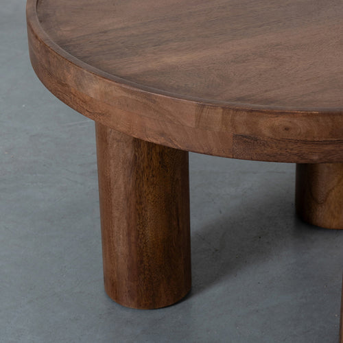 LABEL51 Salontafel Elly - Bruin Hout - 60x60x38cm