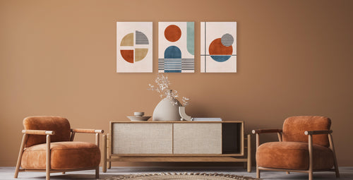 Set 3 Canvas 60x40 Geometrische Kleur - vtwonen shop