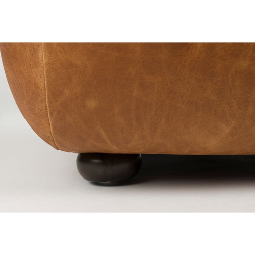 Dutchbone Wyatt Fauteuil Leer Cognac Bruin