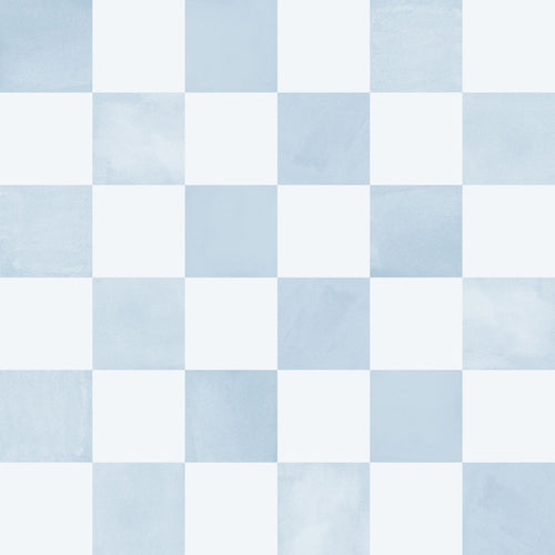 ESTAhome behang geblokt motief blauw - 53 cm x 10.05 m - 131286