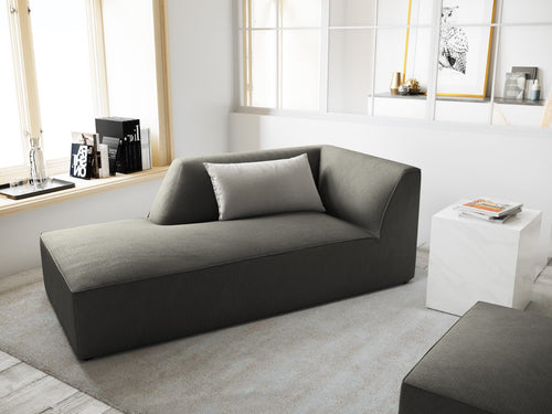 Micadoni linker meridiaan Ruby ribfluwelen, lichtgrijs - 180x93x69cm