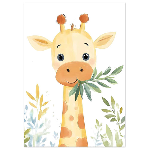 Artfulprints  Tropische giraffe   poster 70x100 cm - vtwonen shop