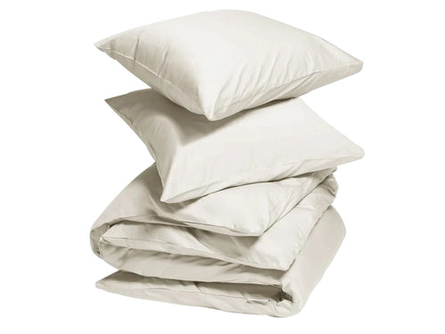 Yumeko dekbedovertrek katoen satijn sandy grey 200x220 + 2/60x70 - vtwonen shop