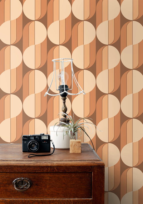 ESTAhome behang retro ornamenten terracotta - 50 x 900 cm - 131590 - vtwonen shop