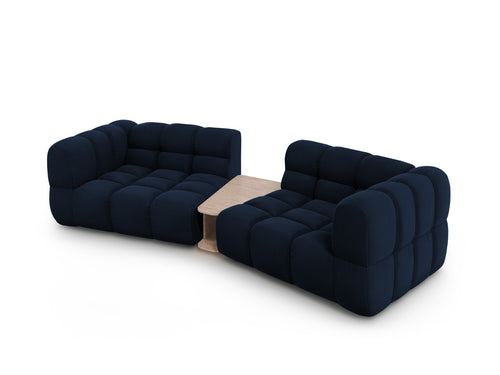 Cosmopolitan Design Modulaire bank Sky 2-zits, flueel, koningsblauw - 148x280x70cm