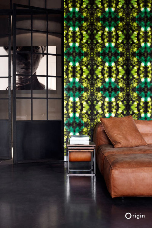 Origin Wallcoverings behang kaleidoskoop-motief geel en groen - 53 cm x 10,05 m - 337201 - vtwonen shop