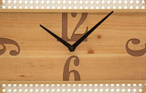 Houten wandklok bruin rond 50x3,5 cm