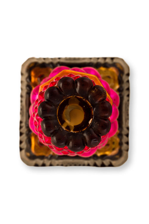 Pip Studio Kandelaar Bead - Glas - Rood/ Geel - 23.5cm - vtwonen shop