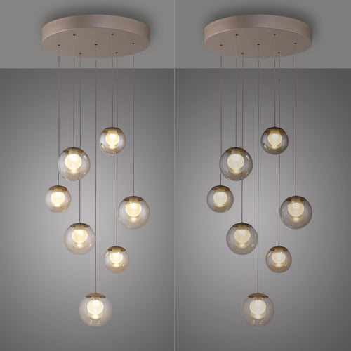 Neuhaus PURE hanglamp Popup - 7 lichts - 40  x 180   cm - champagne