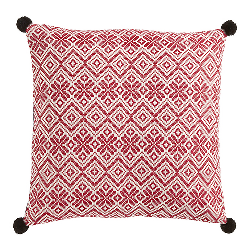 Sia Deco Decoratieve Kussenhoes - Rood En Wit Katoen - 50x50 - vtwonen shop