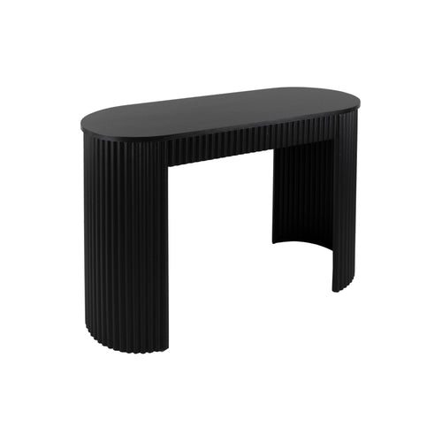 Leitmotiv side table Estriado - zwart - 100x40x76.5cm