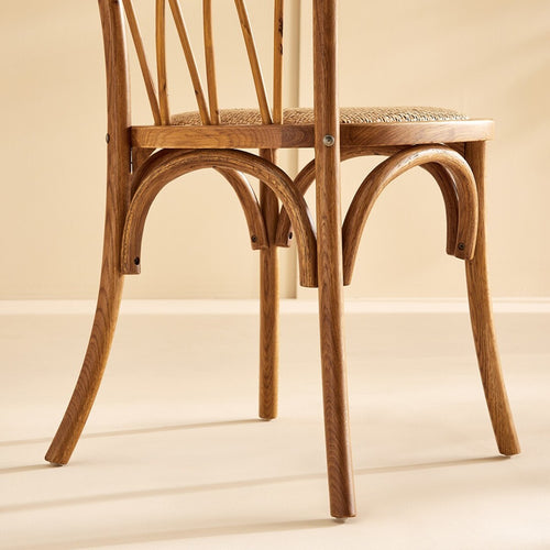 Signature - OLYMPIA Set van 2 eiken stoelen - Naturel - 46x45x77 cm