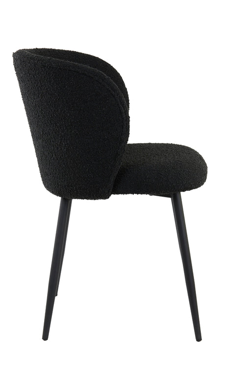 Light & Living eetkamerstoel ELYNA - 56x55x79cm - zwart - Set van 2