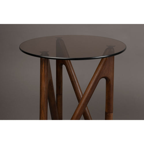 Dutchbone Naia Bijzettafel Rond 40 cm Hout Bruin - vtwonen shop