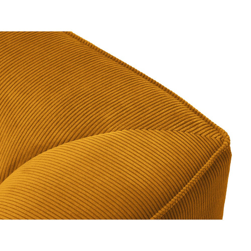 Cosmopolitan Design - Modulaire hoekbank rechts Siena 4-zits, ribfluwelen geel - 180x273x69cm