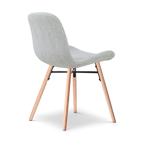 Nolon Nena-Fé eetkamerstoel grijs melange - houten onderstel - vtwonen shop