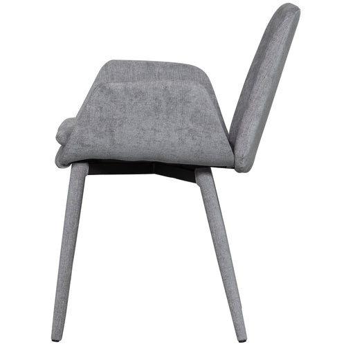 vtwonen eetkamerstoelen Curve - Polyester - Grijs - Set van 2 - vtwonen shop