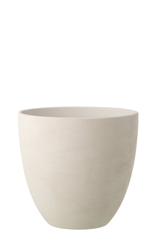 J-Line bloempot Rond - keramiek - wit - extra large