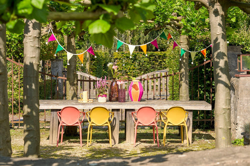 Mica Decorations Nebraska Tuinstoel - L56 x B57 x H80 cm - Polypropyleen - Oker - vtwonen shop