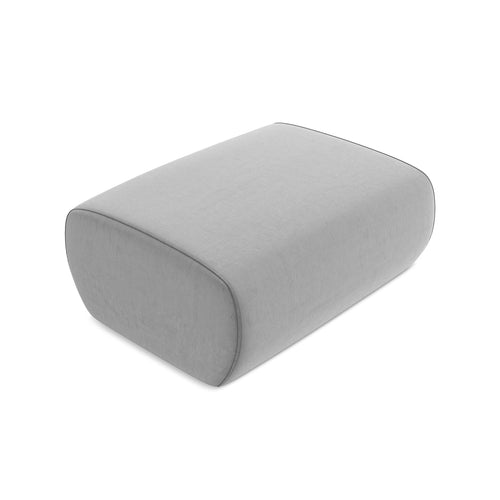 LaMiaSofa Poef Perugia - velours - grijs - 102x62x40